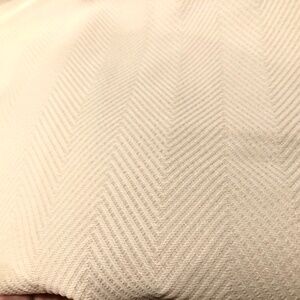 2.5+ Yds~VTG 70s Beige Mid Weight Herringbone Textured Polyester Knit Fabric 45"